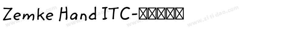 Zemke Hand ITC字体转换